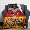 Name Custom German-language band Print Flannel Blanket High Quality Warm Comfortable Cover for All Seasons Perfect for Gifts Home Decor