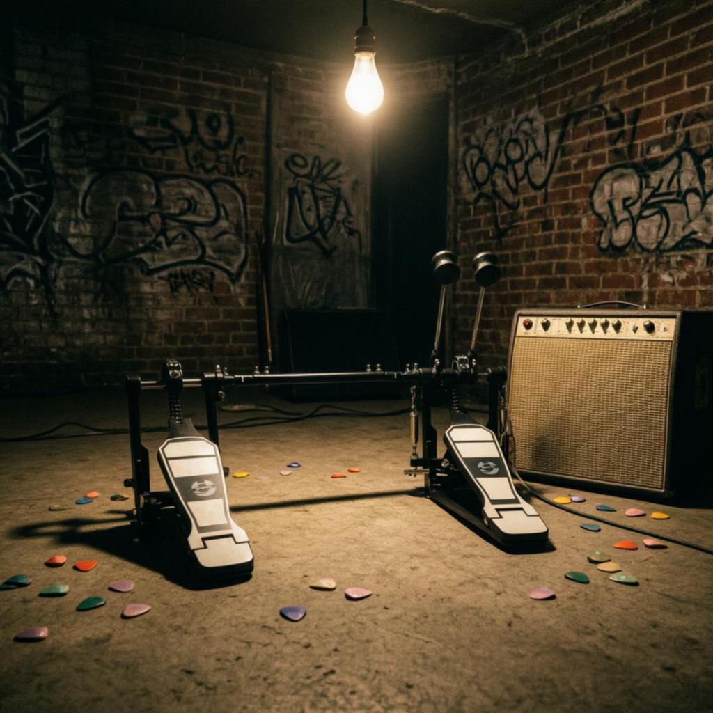 Double Bass Drum Pedal Adjustable Kick Stable for Rehearsal Rooms