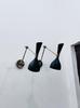 Mid Century Italian Brass Wall Sconce Pair: Adjustable Stilnovo Lighting