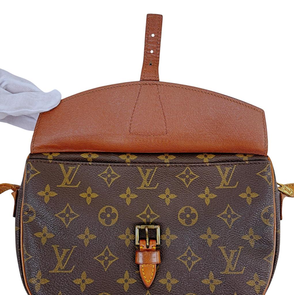 used LOUIS VUITTON Malletier Jeune Fille MM Monogram Shoulder Bag M51226 Rare 90s