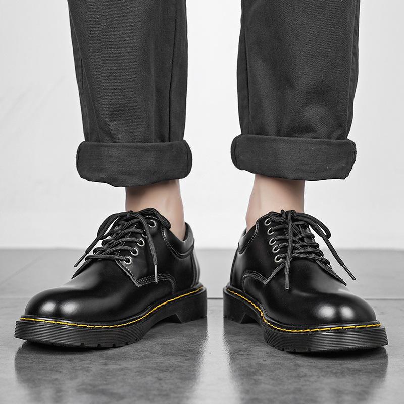 Large Size 2025 Popular Men's Shoes British Fashion Leather Low-top Martin Boots Men's Casual Business Leather Shoes