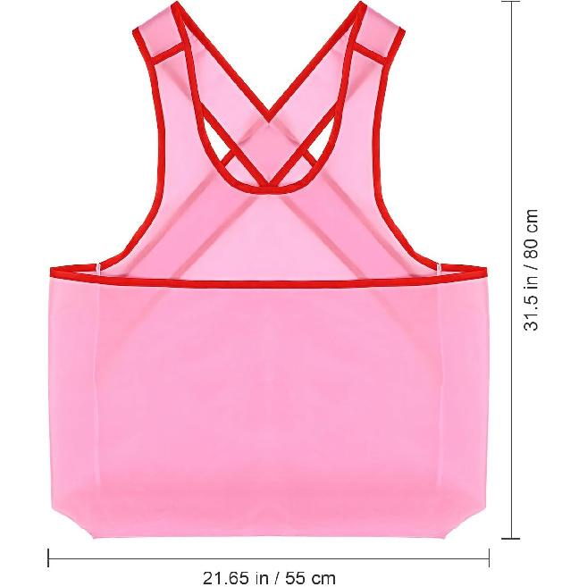 Clothes Apron - Large Capacity Oxford Fabric Drying Apron in Pink for Wet Clothes Easy to Clean and Versatile for Home Use