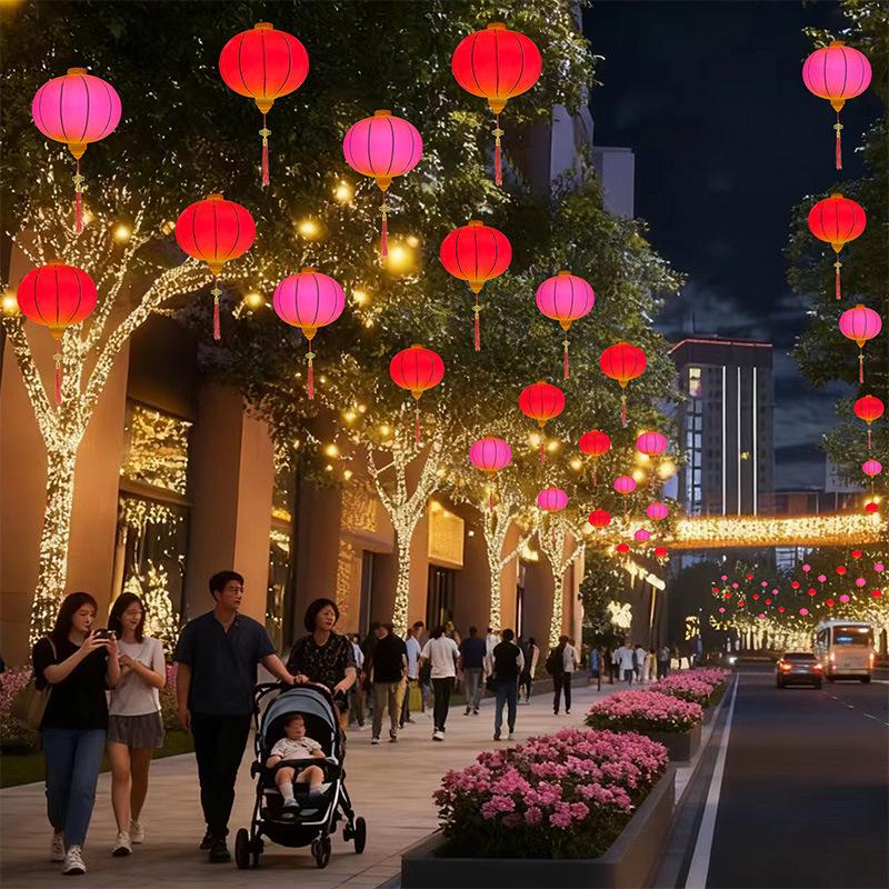 2026 Waterproof Red Lanterns for Outdoor Spring Festival Tree Decorations
