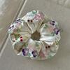 French Style Floral Scrunchies Satin Hair Ropes Temperament Embroidery Hair Scrunchies  Daily