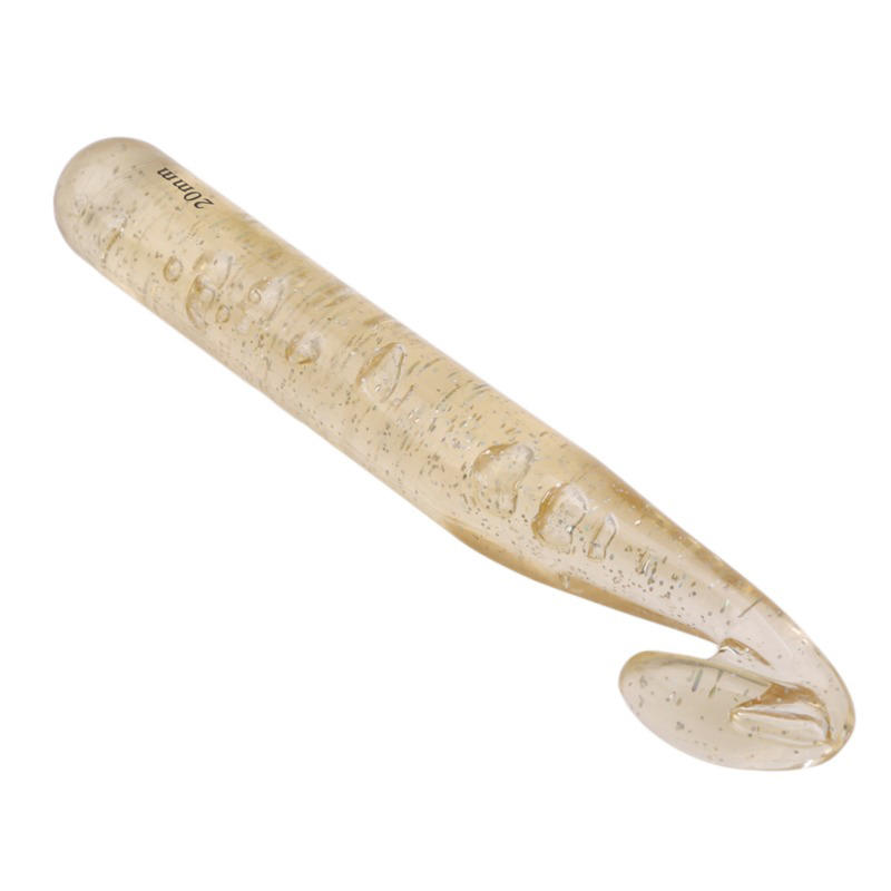 4PCS Large Crochet Hook for Chunky Yarn Plastic Transparent Beginner Crochet Needles for Knitting Carpet Scarf Wool Roving