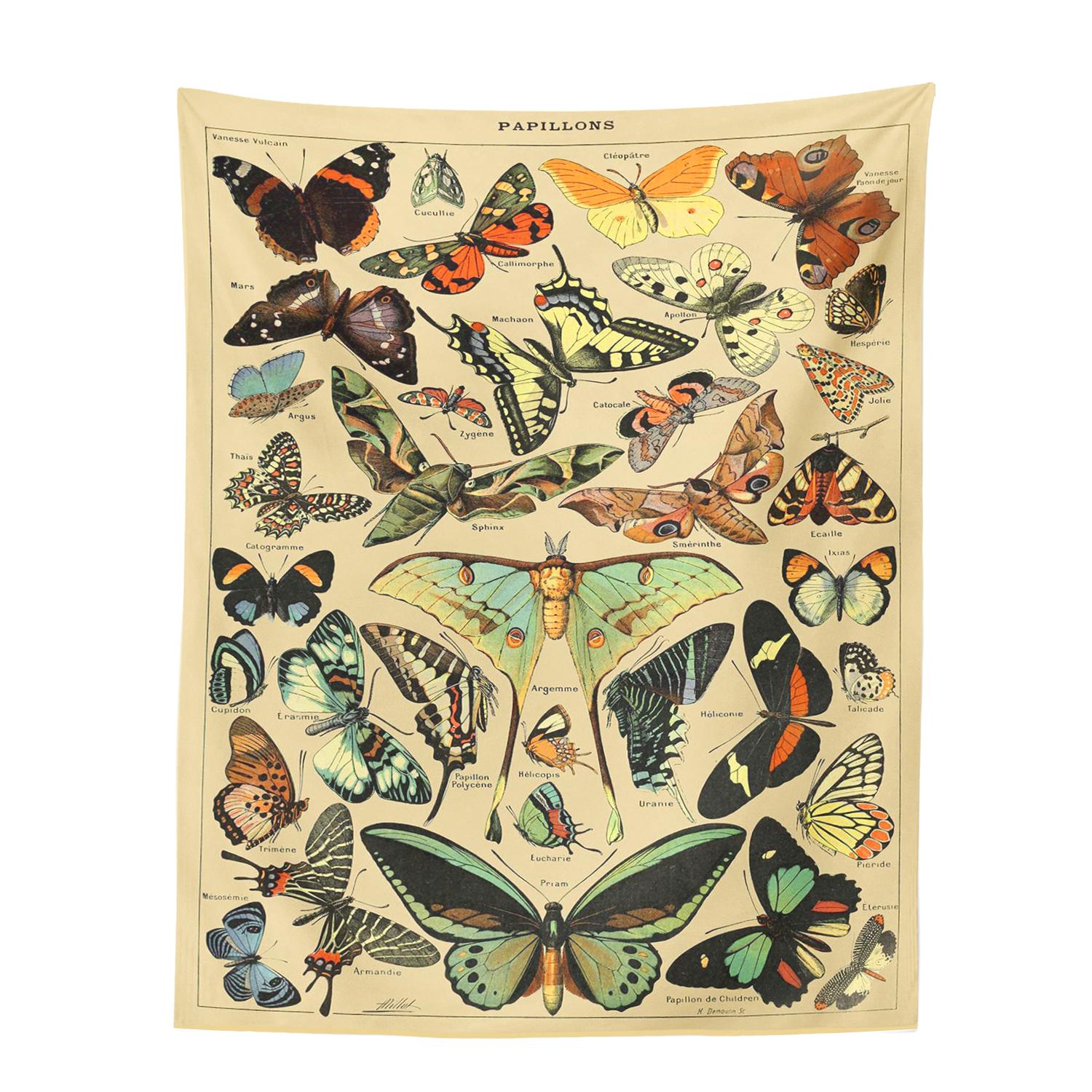 Бохо Декор Дома Гобелен Настенный Гриб Цветок Спальня Фреска Фон Ткань 85x75cm