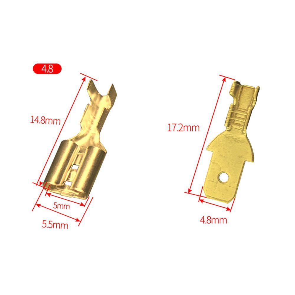 50Pcs 2.8/4.8/6.3mm Spade Terminals Female/Male Crimp Terminals New Wire Connectors