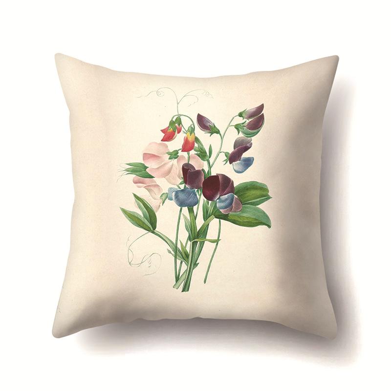 

Новый китайский пасторальный стиль Большая цветочная полиэстеровая наволочка Декор для автомобиля Дома Принт Наволочка для поясничной подушки No pillow core