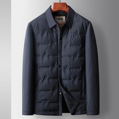 Men's Down Jacket Autumn and Winter White Duck Down Middle-aged and Young People Light Shirt Version Business Leisure Warm Down Jacket Tide
