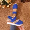 Women Closed Toe Wedge Sandals Women Summer Buckle Strap Gladiator Shoes Woman Espadrilles Platform Sandals Womens Shoes
