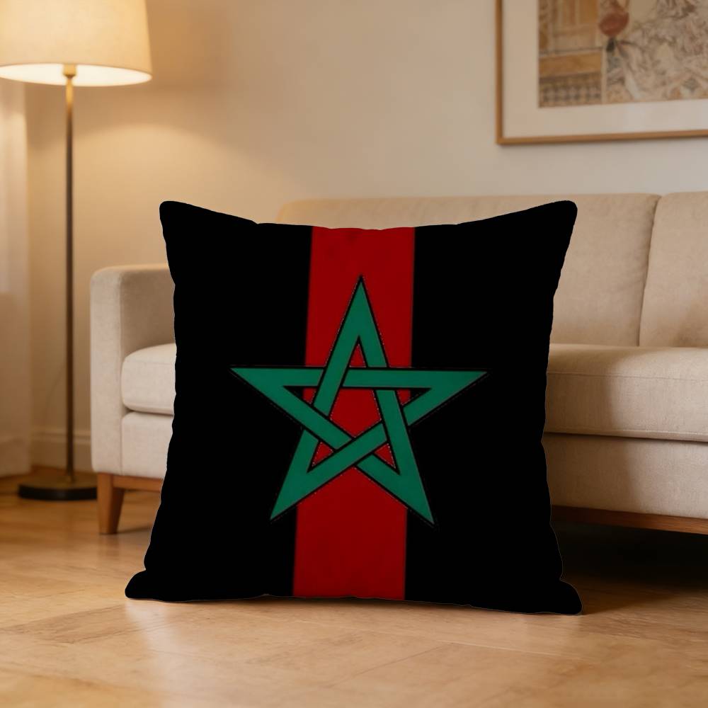 Popular MMorocco Flag Pillow Case Cushion Cover Throw Pillow Case For Car Sofa