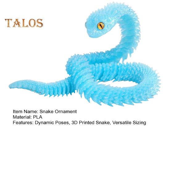 Ornament șarpe imprimat 3D 30cm/40cm/60cm cu articulații mobile, figurine șarpe pentru noptieră, jucărie pentru farsă, decor pentru birou