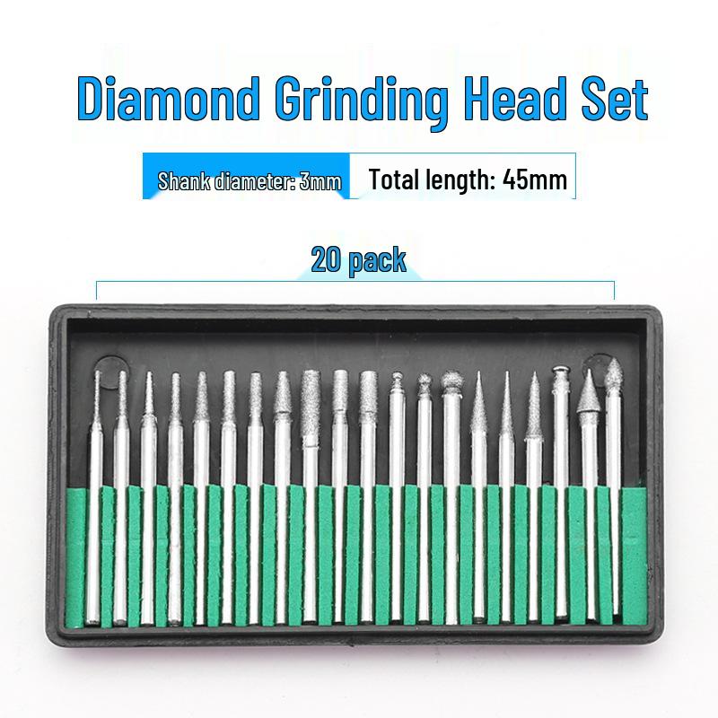 Karborundum Diamant Schleifkopf 2,35-3mm Elektrischer Schleifer Legierungsstift zum Jade Peeling