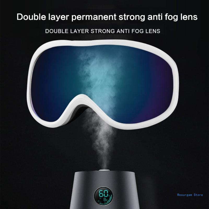 Gogle narciarskie Anti-Fog, dwuwarstwowe, gogle narciarskie, gogle snowboardowe z ochroną UV