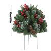 Ground Inserted Christmas Tree Garden Stakes Christmas Tree Stake With Cones, Red Berries Art Decoration Insert Signs Ground