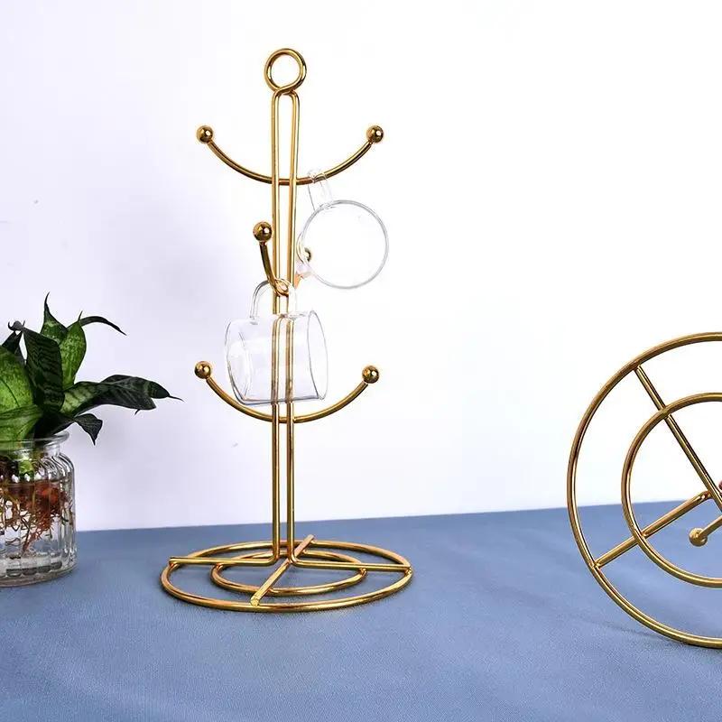Tree-shaped Coffee Cup Storage Rack Kitchen Household Metal Rack Bracket Hanging Creative Kitchen Accessories Storage Rack