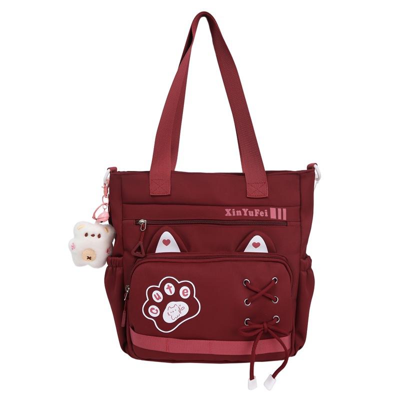 New backpack fashion kitten large capacity shoulder backpack junior high school students backpack high value school bag