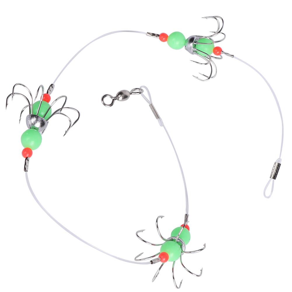 Luminous Squid String Hook   Fishhook Barbed Night Fishing Tackles Accessories