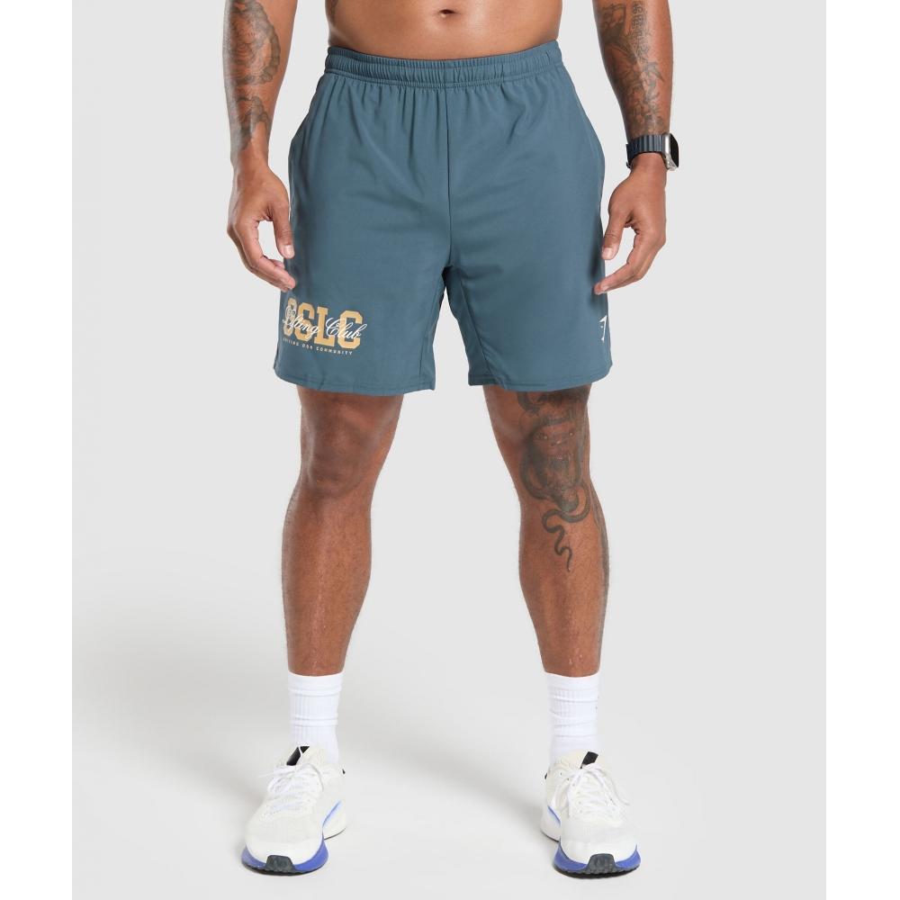 

Gymshark Графический шрифт Short Cargo Blue A1c2q Uctp XS