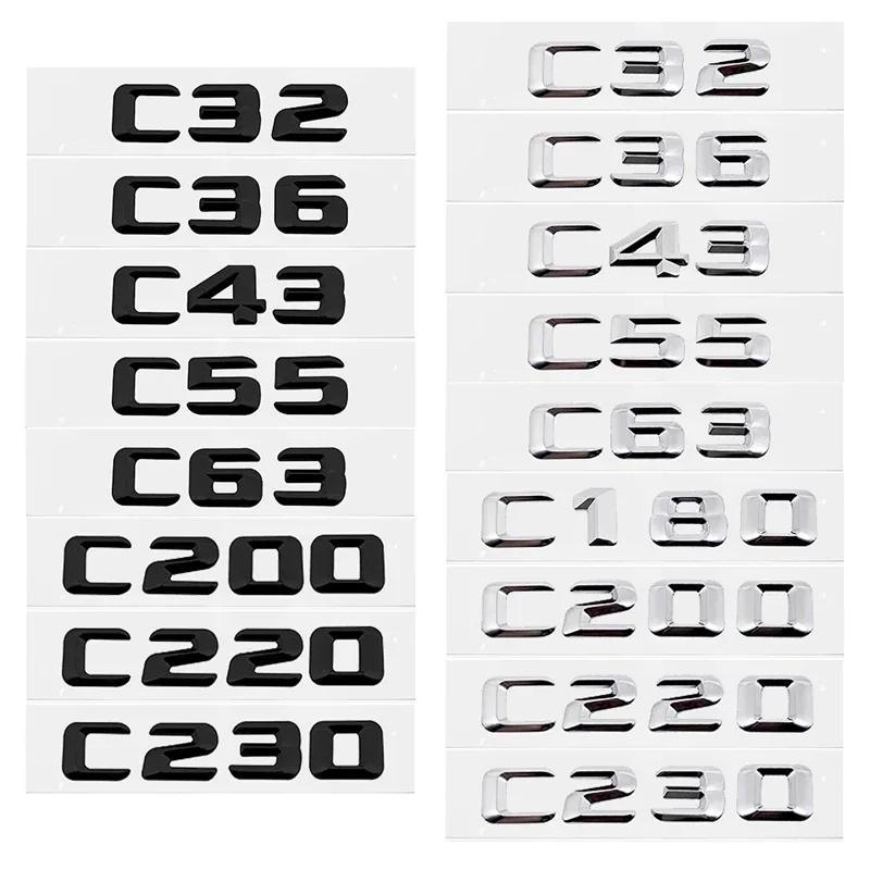 Modified Car Trunk Sticker Letter Badge Decals Decoration for Mercedes Benz C Class C32 C36 C43 C55 C63 C180 C200 C220 C230