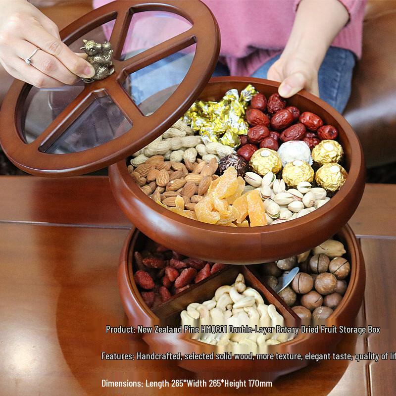 Handton HMQ601 Double-Layer Rotating Snack Box