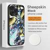 Classic Anime Digimon Japan Art Poster Phone Case For iPhone 16 15 14 13 12 11 Plus Pro Max Limited Black Hard Case Sheepskin