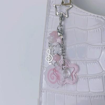 Portachiavi Y2K Carino Rosa Calamaro Rotolo Creativo Ciondolo Portachiavi a Forma di Torta di Pesce Ornamento Adorabile Portachiavi Ciondolo per Zaino Regali per Ragazza