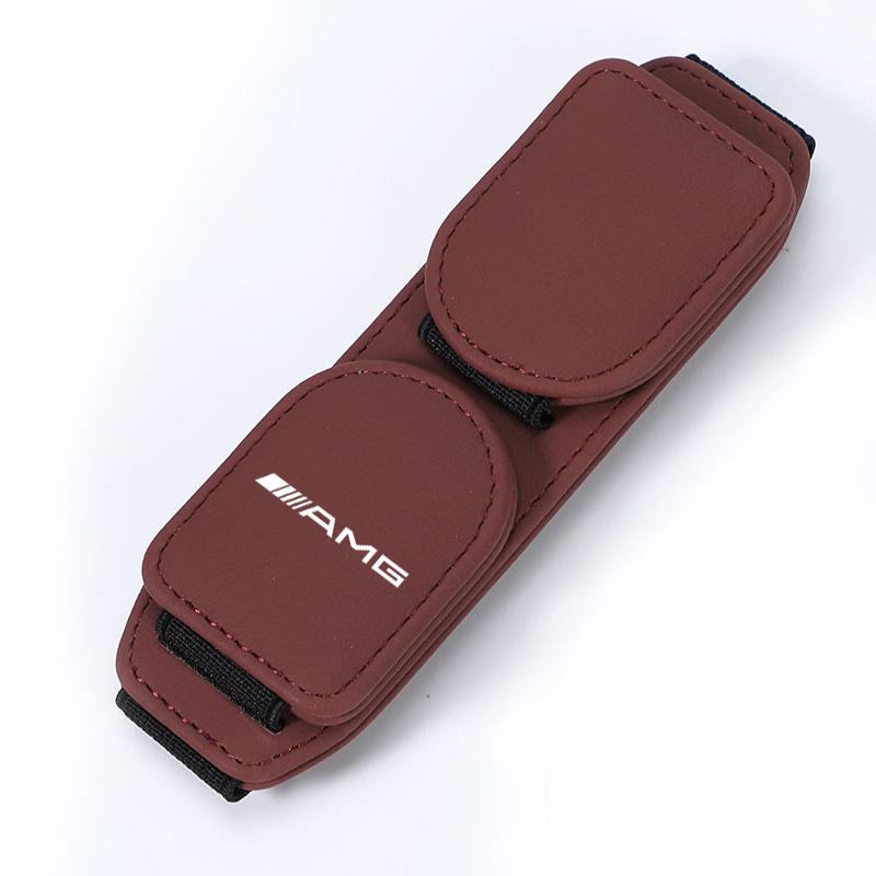 

GLC GLB Leather Dual-Clip Glasses Holder Car Magnetic Sunglasses Storage Clip For Mercedes Benz AMG W206 W204 W205 W212 W213 W2