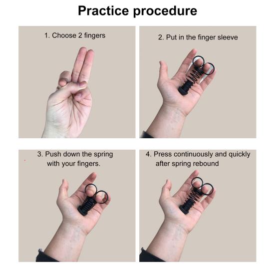 1/2Pcs Finger Grip Strengthener Strength Training Spring Two-Finger Flexibility Exerciser Kids Adults Hand Finger Trainer Anxiety Relief Fidget Toy