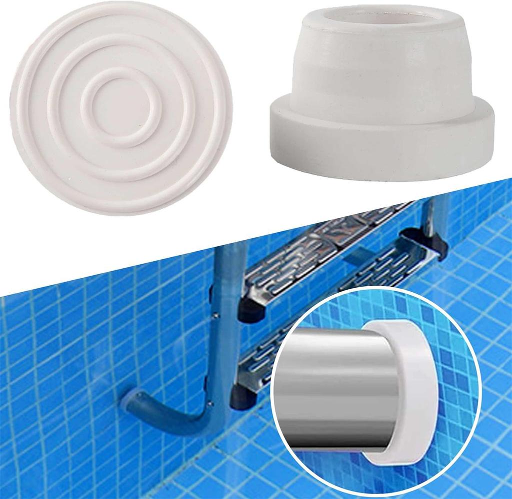 4 Pack Slip Resistant End Covers Rubber Buffer Replacement Accessories Swimming Pool Ladder Rubber Plugs for Pool Ladder