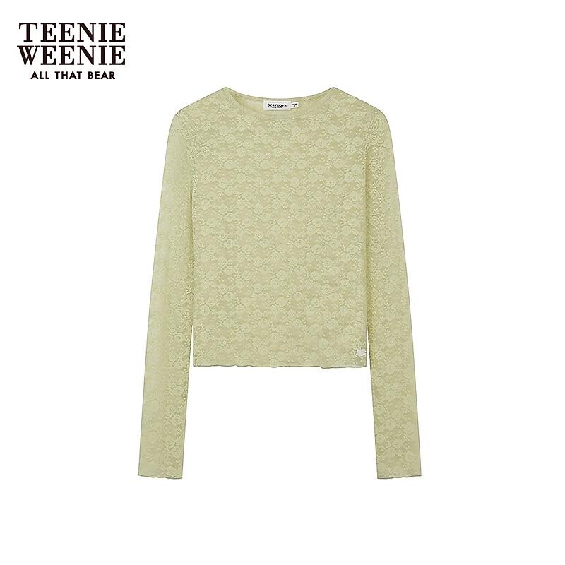 Teenie Weeniebearnova Women's Lightweight Lace Round Neck Base Layer Shirt