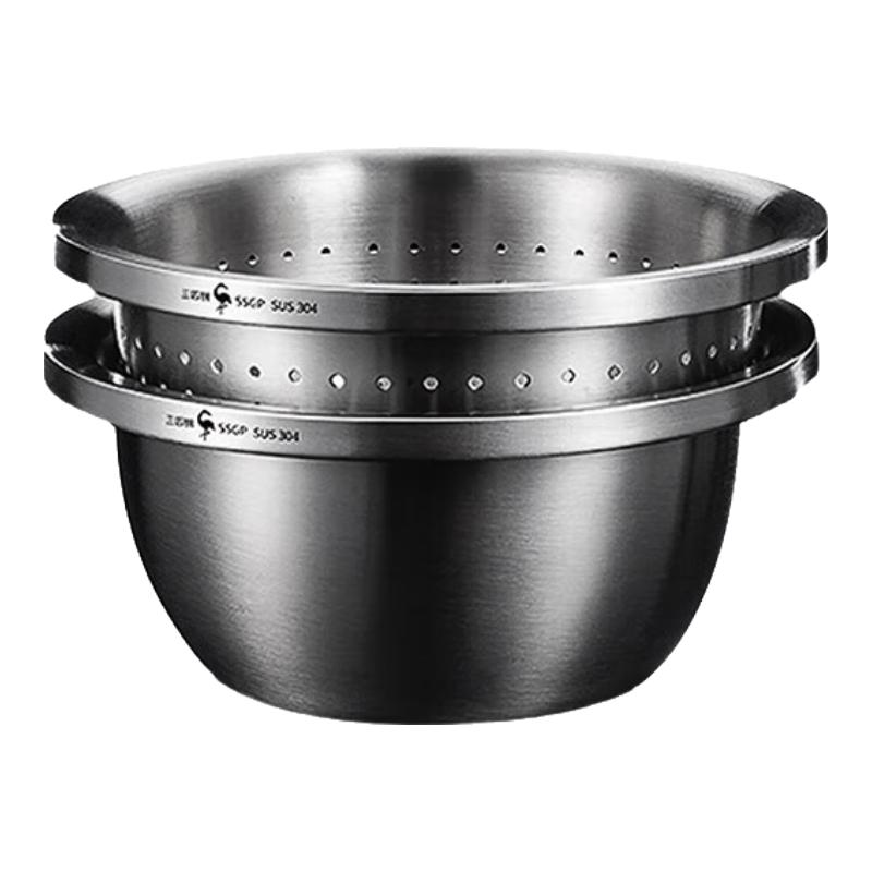 304 Stainless Steel Draining & Washing Basin Set