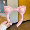 Cat Ear Plush Headband - Cute Princess Style for Face Washing and Korean-Japanese Fairy Hair Accessory.