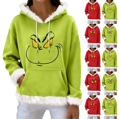 Women's Casual Fashion Print Long Sleeve Hooded Sweatshirt Top