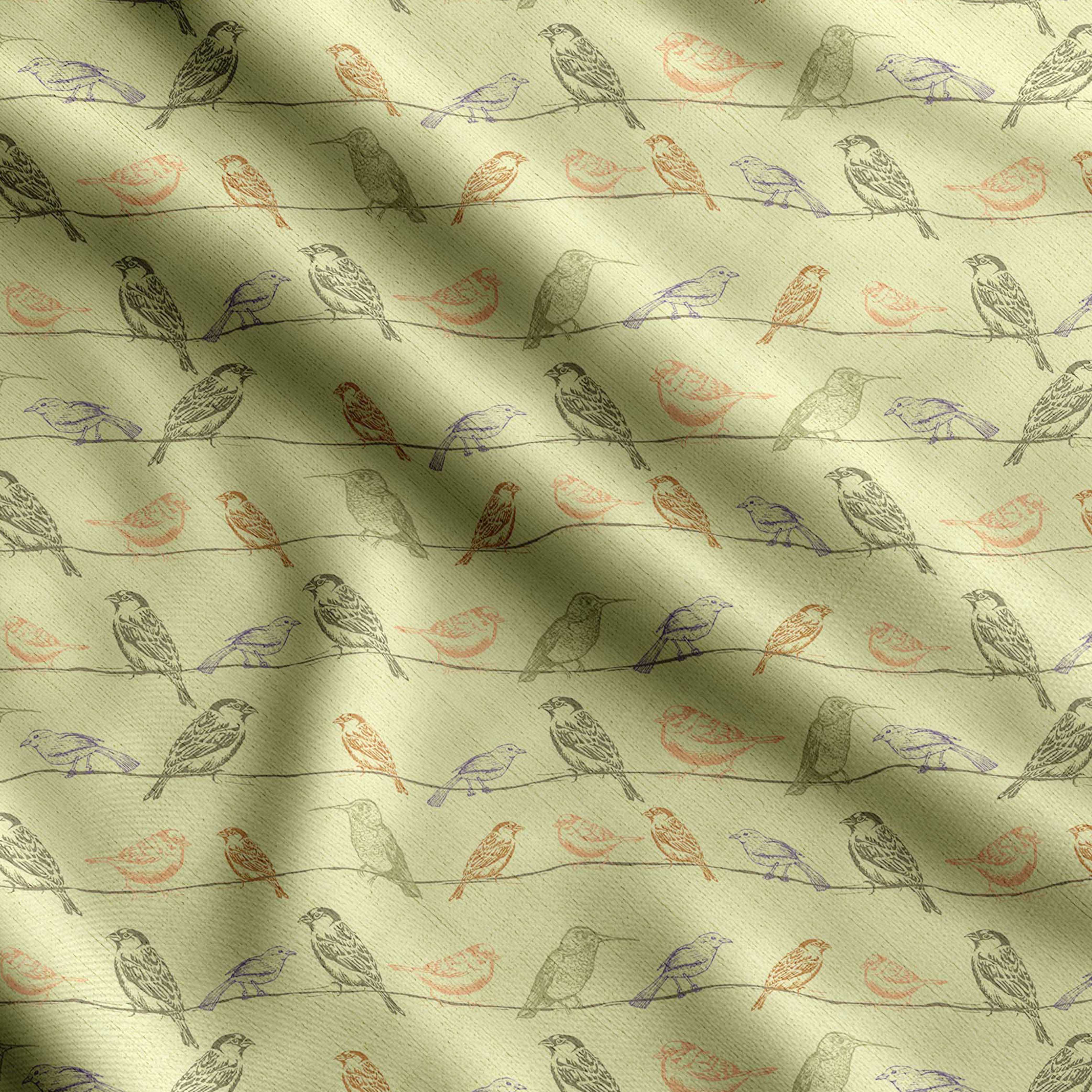 

Принт птахів Soimoi, бавовняна тканина для стьобання, продана у дворі – шиття з бавовняної тканини середньої ваги шириною 42 дюйми 42 Inch Wide - Cotton Cambric жовтий