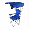Outdoor Folding Chair Blue 300lb Capacity Breathable Portable High Back Camping Chair with Canopy for Beach Travel