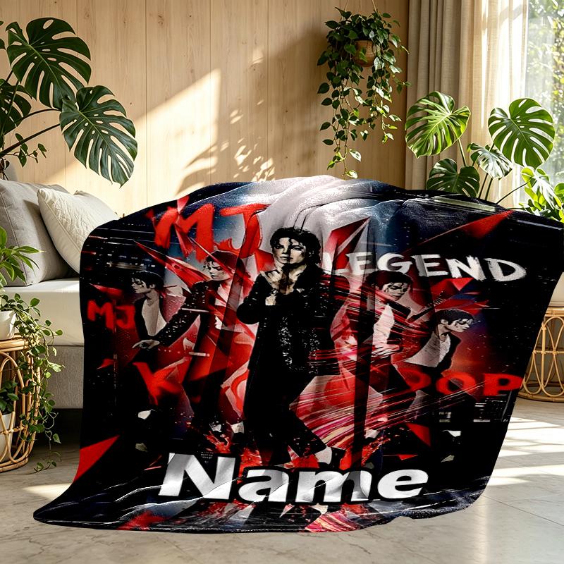 Individuell personalisierte Michael Jackson Print Decke, Heimdekoration, Schlafzimmer, Sofa, Camping, Couch, Geschenke für Geburtstag Weihnachten