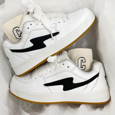Men and Women Versatile Couple Bread Shoes Fashion Hong Kong Style Han Su Ins Little White Shoes Niche Retro Student Casual Board Shoes