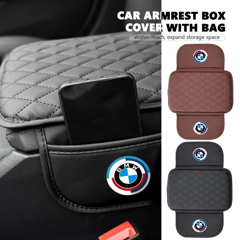 Car Arm Rest Cover With Storage Bag Center Console Elbow Cushion For BMW X1 X2 X3 X4 X5 X6 F49 F39 F25 G01 F16 G06 G07 F25 F30