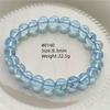 Natürlicher Blauer Topas Klare Runde Perlen Trendiges Unisex Armband Schmuck Party Geschenk 7mm 8mm AAAAAA