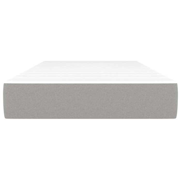 VidaXL Pocket Spring Bed Mattress, Memory Foam Mattress, Bedroom Bed Mattress, Light Grey 4007141