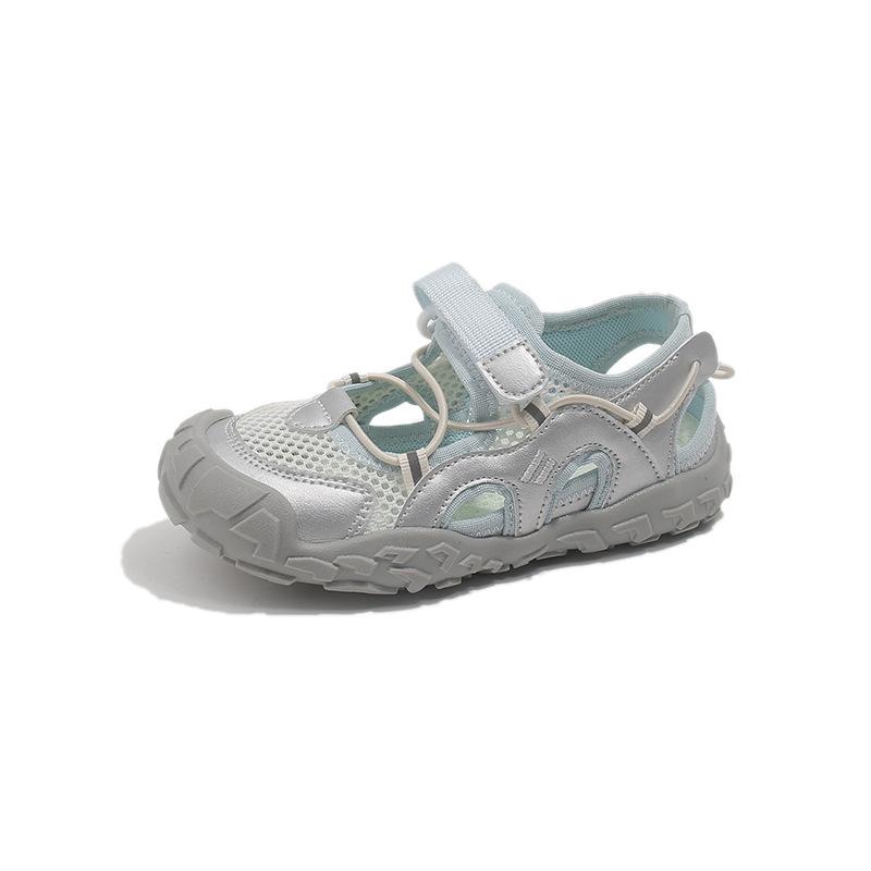 

Boy s Shoes - Girls Versatile Soft-soled Anti-slip Sports Sandals 23 серебряный