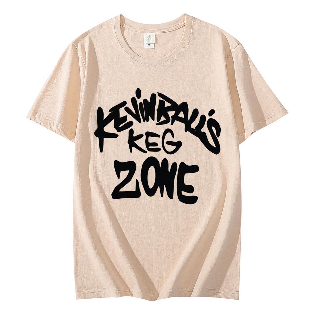 TV Series Shameless Kevin Balls Keg Zone Print Tshirt High Street Fashion Trend T Shirt Men Women Casual Loose Cotton Tshirts