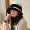 New Autumn and Winter Hat for Women In Winter Warm Plus Velvet Thickened Warm Fisherman Hat Big Head Furry Pot Hat