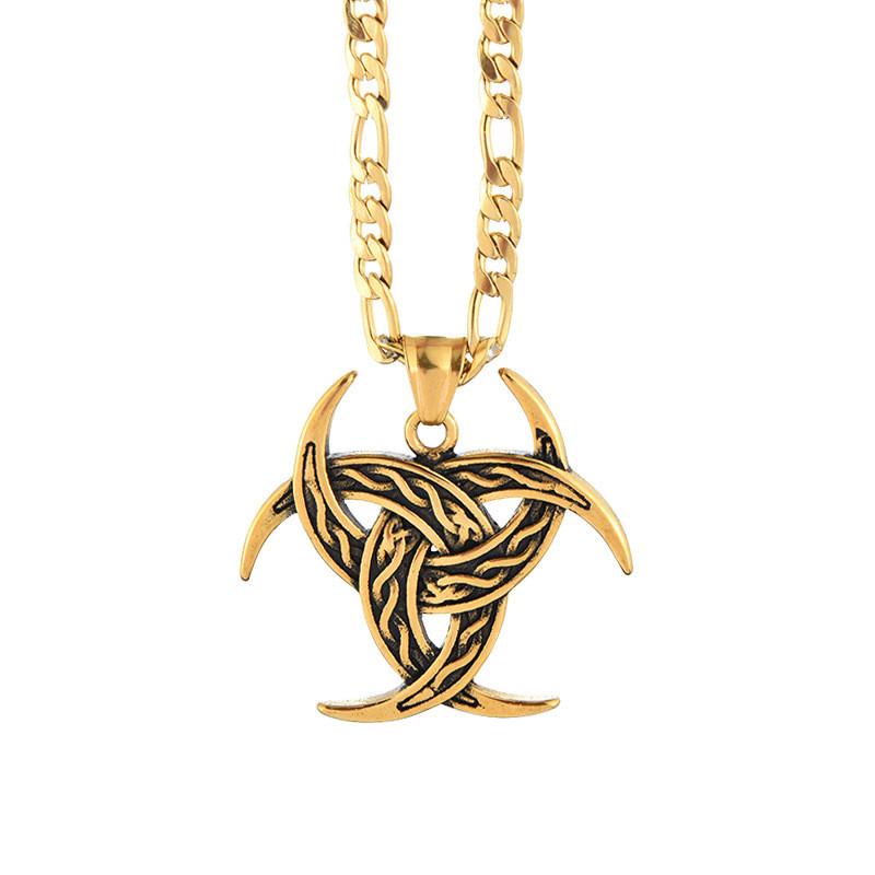 Titanium Fashionable Steel Necklace With Eyecatching Biohazard Charm Suitable For Students And Trendy Gift Giving