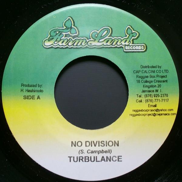 

7inch Record TURBULENCE - No Division NONE FarmLand Record Jamaica Reggae, Ska & Dub Used
