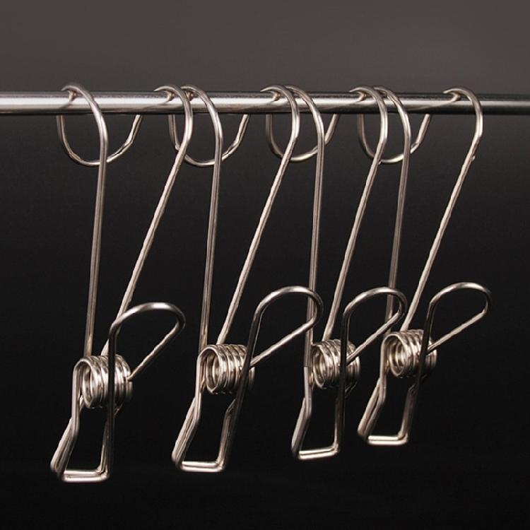 Pack of 40 Heavy Duty Metal Clothespins Clothes Pins with Waterproof Storage Bag Convenient Laundry Clips for Outdoor