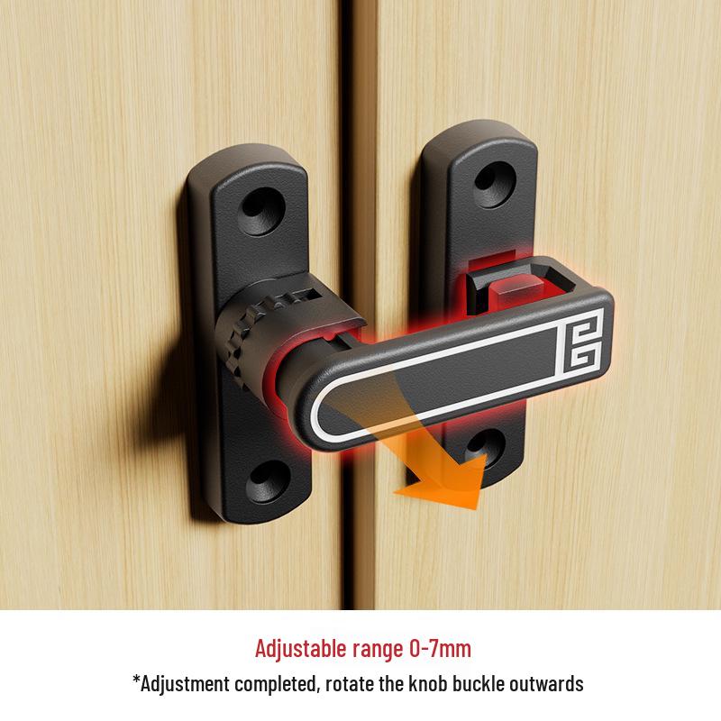 Adjustable No-Drill Surface-Mount Sliding Door Bolt Latch