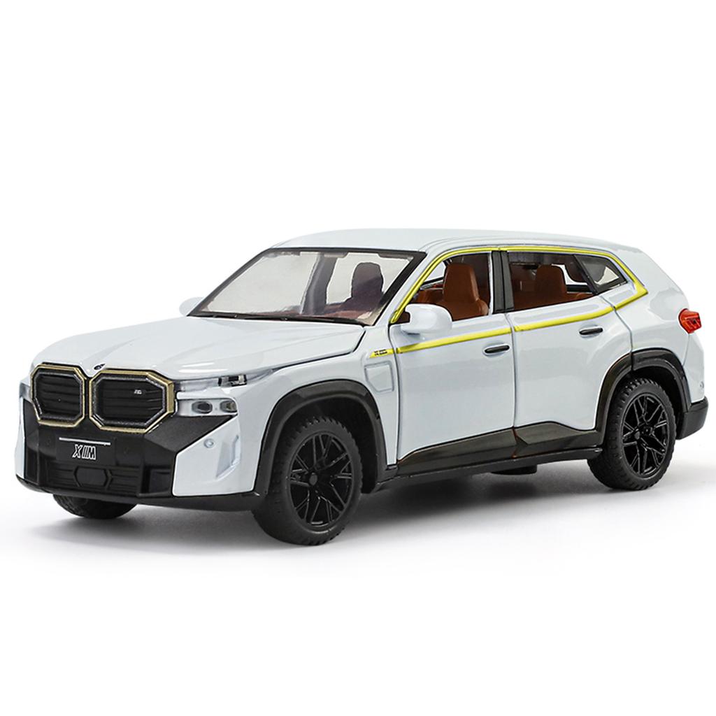 1/32 BMW XM Off Road SUV Vehicle Alloy Metal Diecast Car Model Sound & Light Indoor Collection Decorative Gift for Firend Box