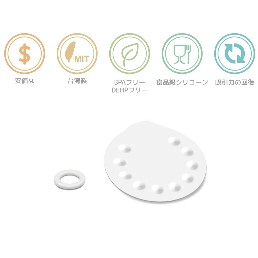 Maymom Replacement Breast Pump Parts for Medela Harmony Manual Breast Pump, Includes 4 O-Rings and 2 White Membranes, Non-Genuine